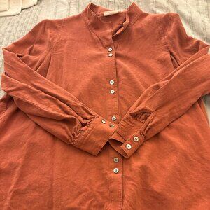 Poetry Funnel Neck Blouse sz 12 pre-owned